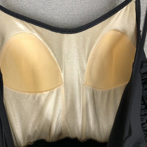 It Figures Women's 10 Swim Dress One Piece Swimsuit Padded Black A-Line Flowy - Picture 13 of 16